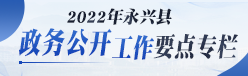 2022年永兴县政务公开工作要点专栏