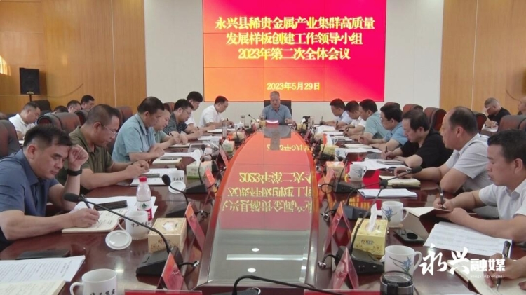 刘朝晖主持召开稀贵金属产业集群高质量发展样板创建工作领导小组2023年第二次全体会议